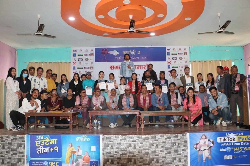 अभिनय, छायाङ्कन र निर्माण सिकाउँदै सकियो तेस्रो कर्णाली चलचित्र कार्यशाला