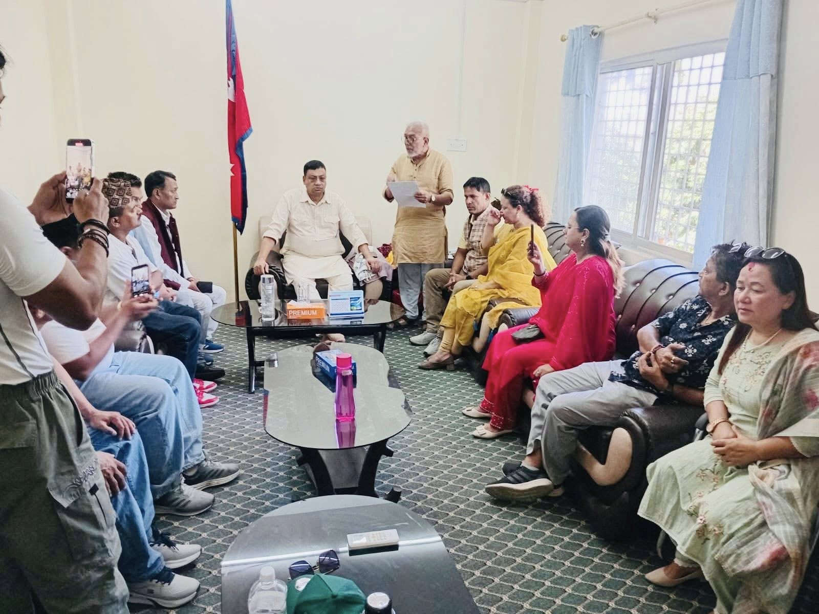 ‘बागमती चलचित्र विकास बोर्ड’को माग गर्दै मुख्यमन्त्री इन्द्रबहादुरलाई पत्र